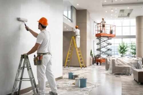 Painter in Bavdhan Pune doing interior wall painting