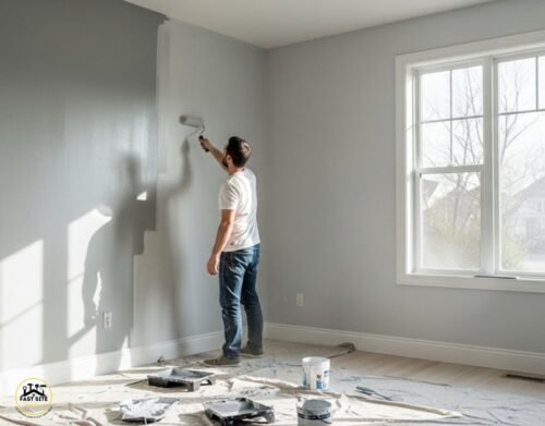 Painter in Kharadi Pune doing interior wall painting